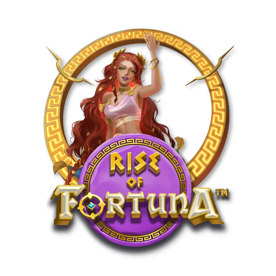 Rise of Fortuna game logo featuring Fortuna character in golden circle